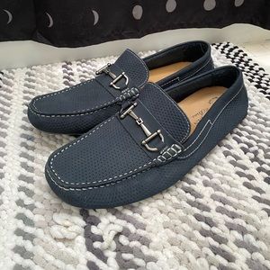 Wallin & Brothers Clayton Suede Navy Loafers
